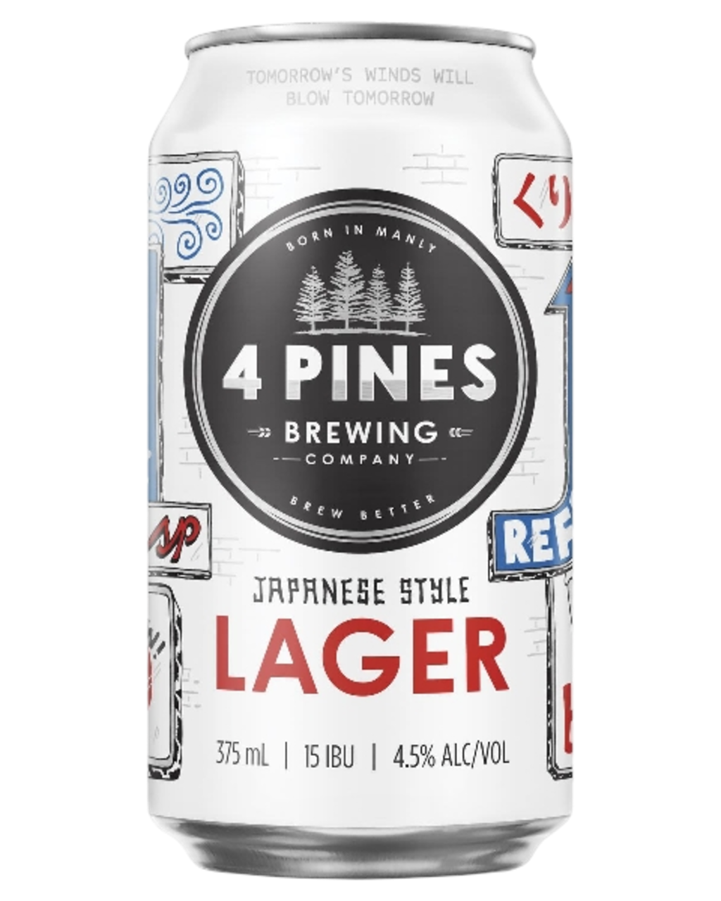 4 Pines Japan Lager Can 375ml