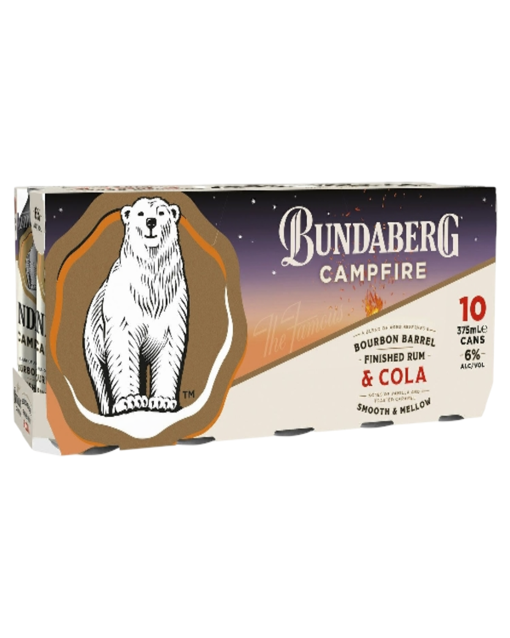 Bundaberg Campfire Bourbon & Cola 6% 10-Pack 375ml