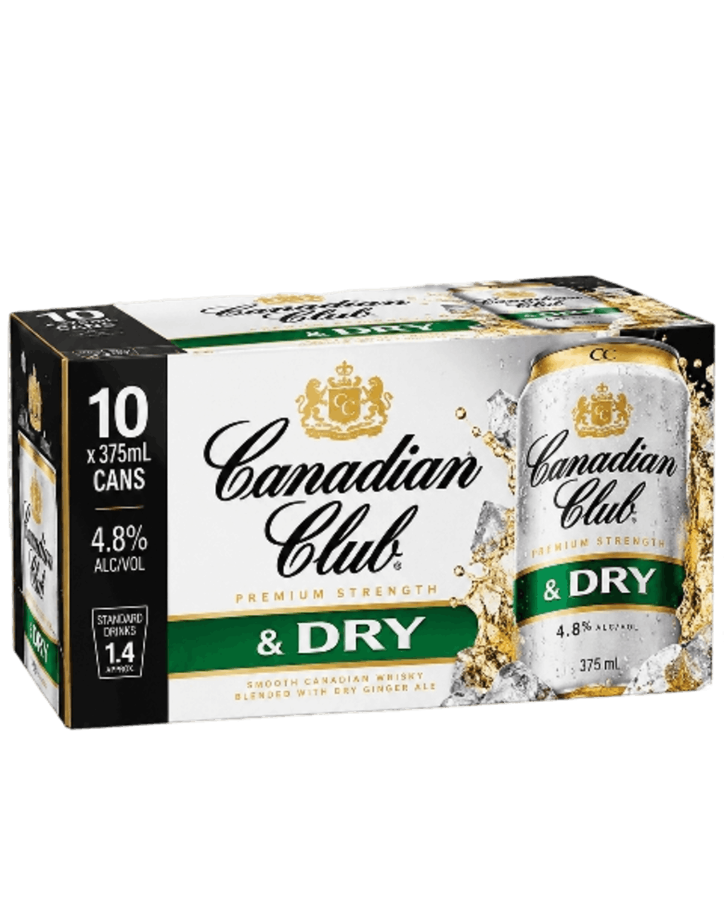 Canadian Club & Dry 4.8% 10-Pack 375ml