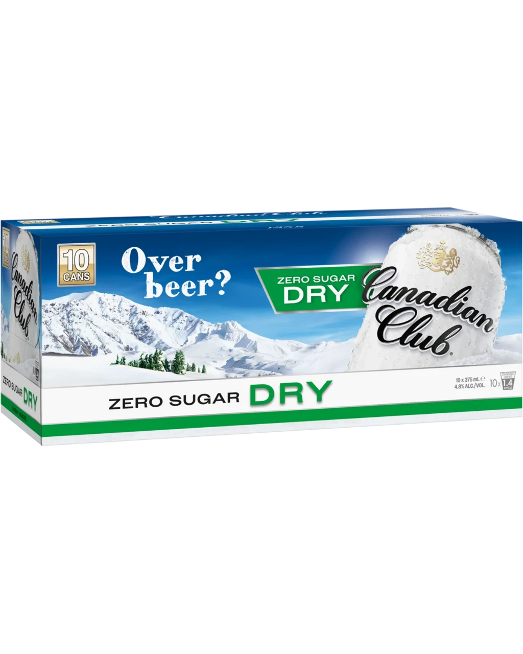 Canadian Club & Dry Zero Sugar 10-Pack 375ml