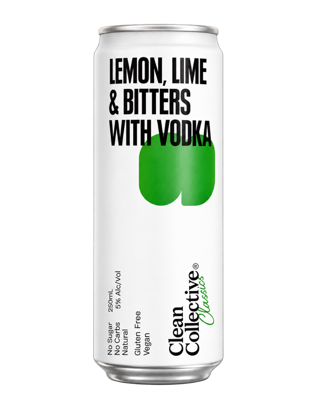 Clean Collective Lemon Lime Bitters Vodka Can 250ml