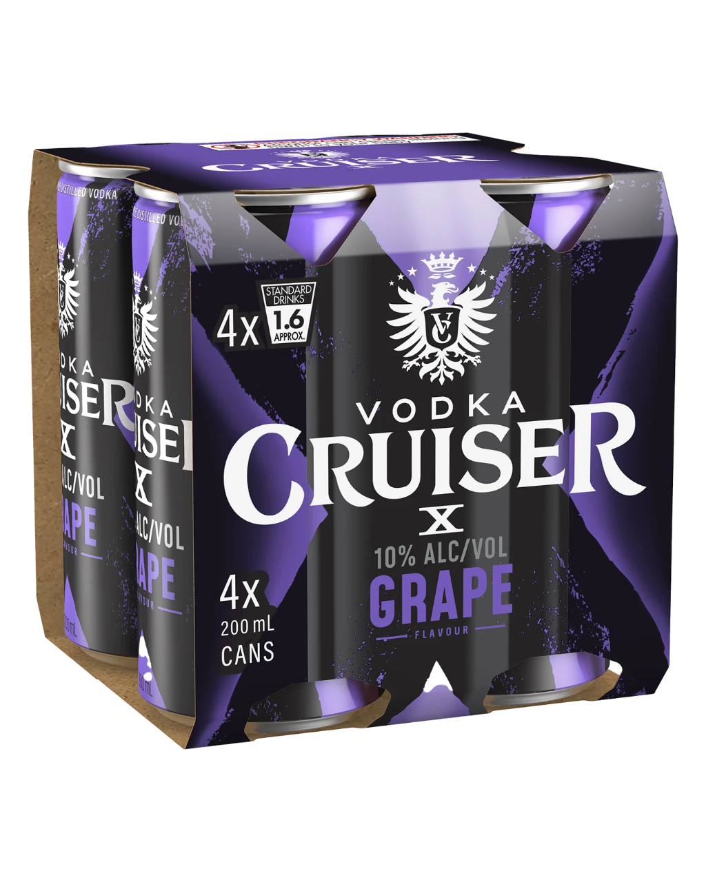 Cruiser Grape 10% 4 Pack Cans 200ml