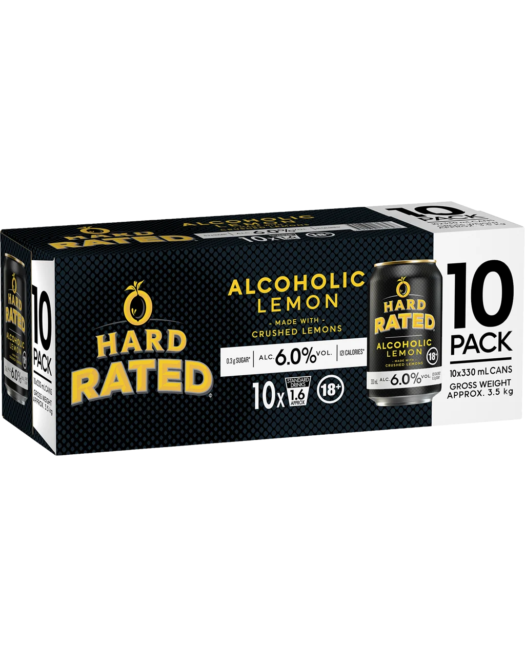 Hard Rated Lemon 6% 10-Pack 330ml Cans