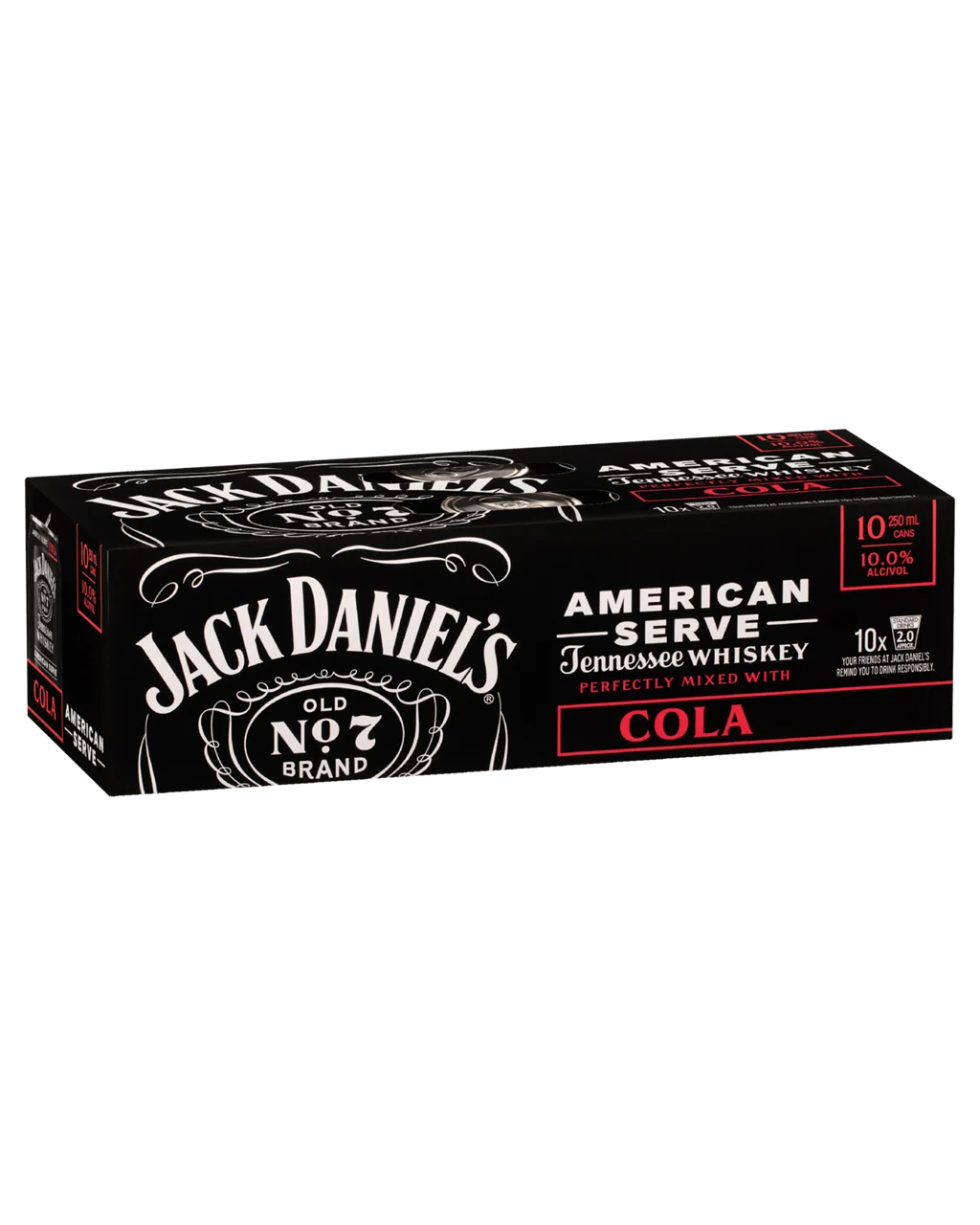 Jack Daniel's American Serve & Cola 10-Pack 250ml