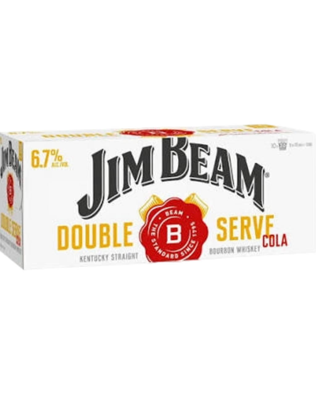 Jim Beam Bourbon & Cola Double Serve 10 Pack Cans 375ml