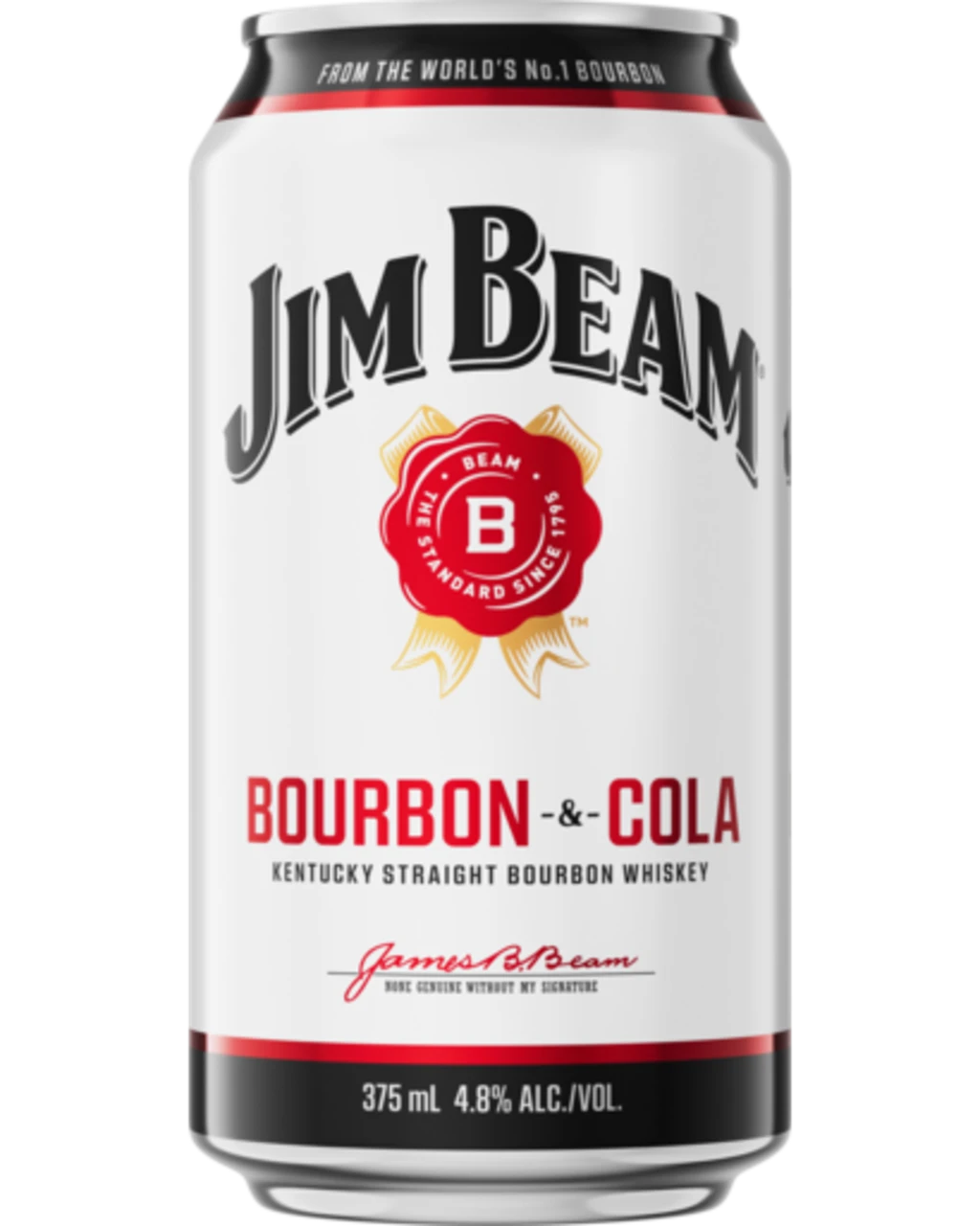 Jim Beam Bourbon & Cola 4.8% Can 375ml