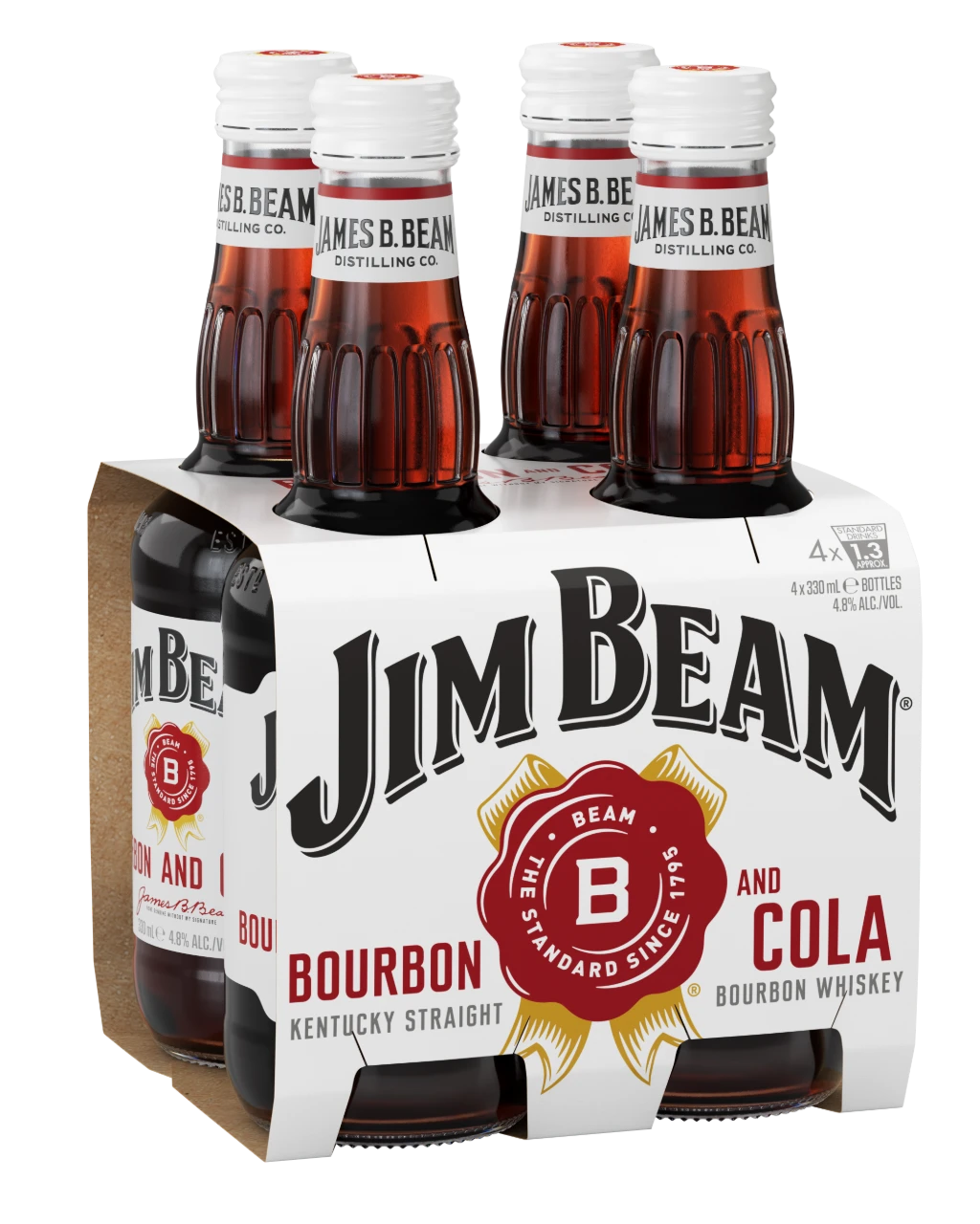 Jim Beam & Cola 4.8% 4 Pack 330ml