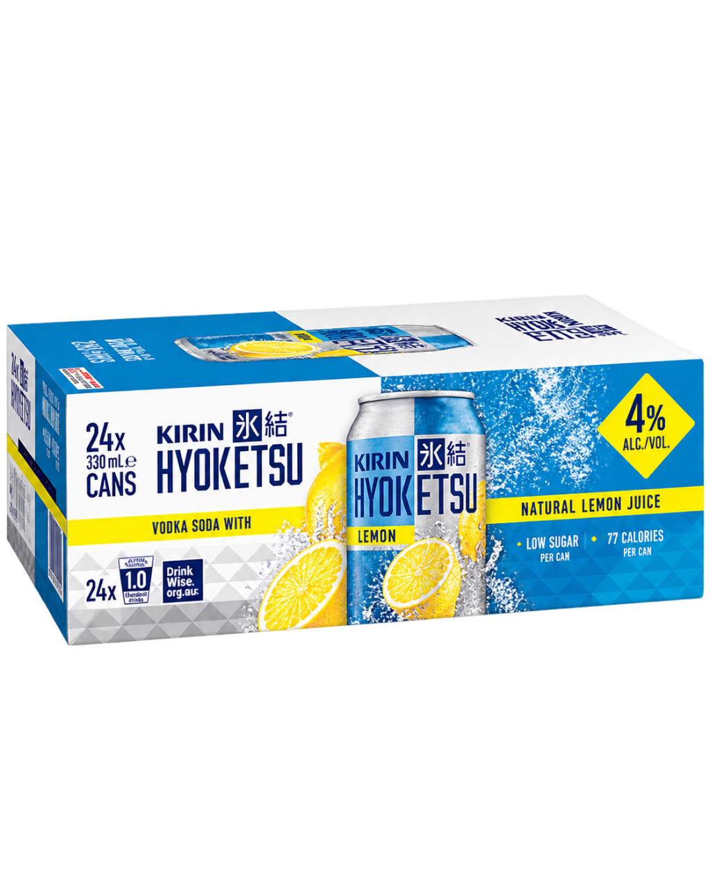 Kirin Hyoketsu Vodka Lemon 4% 24 Pack Cans 330ml