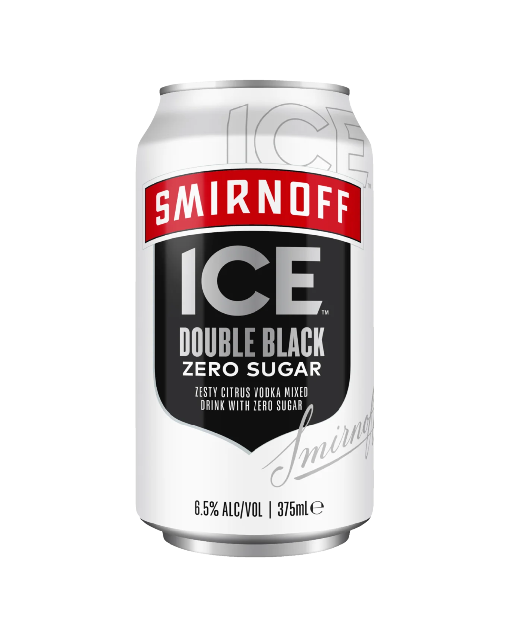 Smirnoff Ice Double Black Zero Sugar 6.5% 375ml