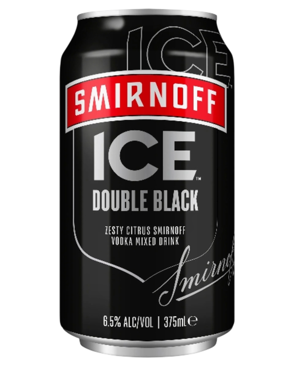 Smirnoff Double Black Off/Dry 6.5% Can 375ml
