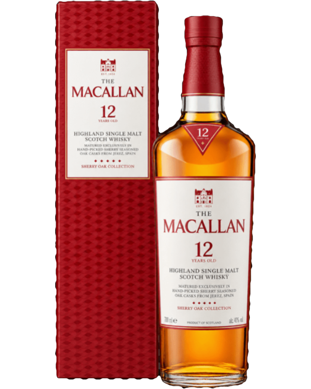 The Macallan Sherry Oak 12 Year Old Single Malt Scotch Whisky 700ml