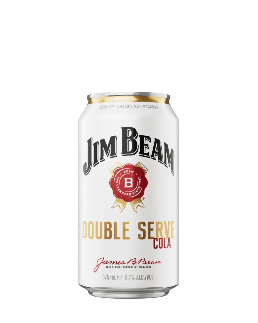 Jim Beam White Label Double Serve 6.7% Can 375ml