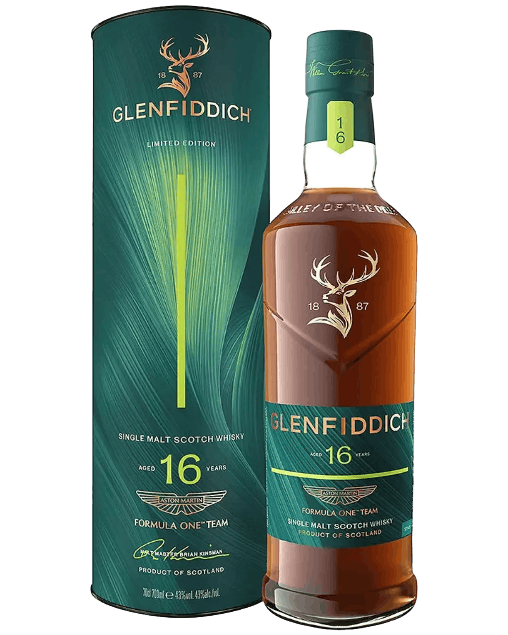 Glenfiddich 16 Year Old Aston Martin Limited Edition Single Malt Scotch Whisky 700ml